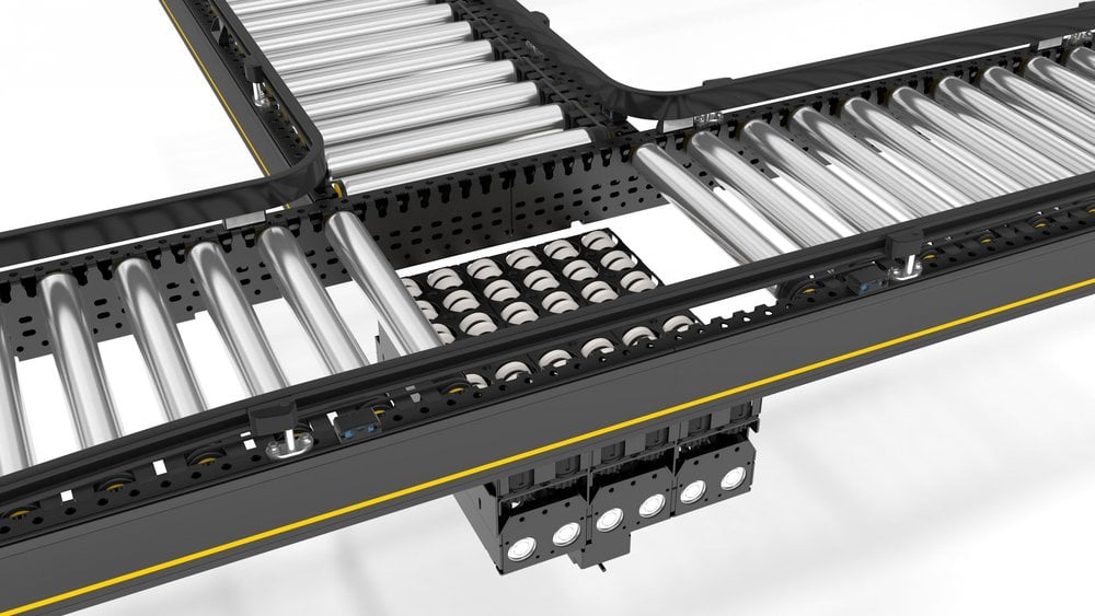 Gran pedido de plataforma de transporte modular de Interroll para Corea.